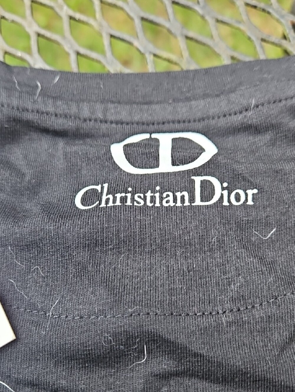 Dior Black Logo T‑Shirt with Blue and Yellow Accents - Picture 6 of 8